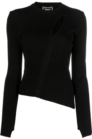 VERSACE Cut-out-detailing asymmetric jumper