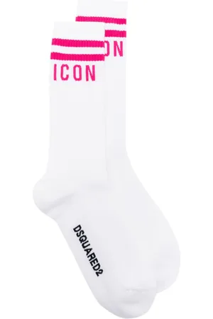 Dsquared2 Intarsia-knit logo ribbed socks