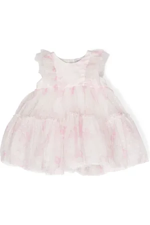 MONNALISA Floral-print ruffled flared dress