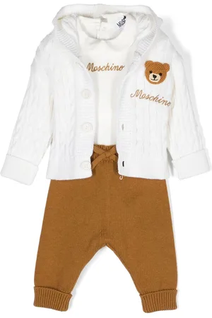 Moschino Embroidered-logo three-piece set