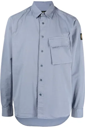 Belstaff Logo-patch button-up cotton shirt