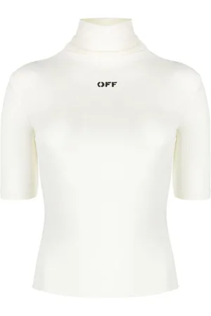 OFF-WHITE Logo-print mock-neck top