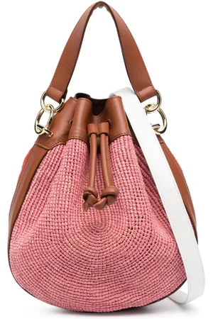 Colville Pudding colour-block raffia bucket bag