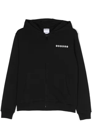 MARCELO BURLON Logo-print zip-up hoodie
