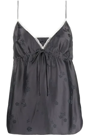 Dorothee Schumacher Floral-motif drawstring sleeveless top