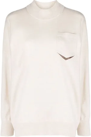 Brunello Cucinelli Monili-detail cashmere jumper