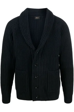 BRIONI Chunky-knit shawl collar cardigan