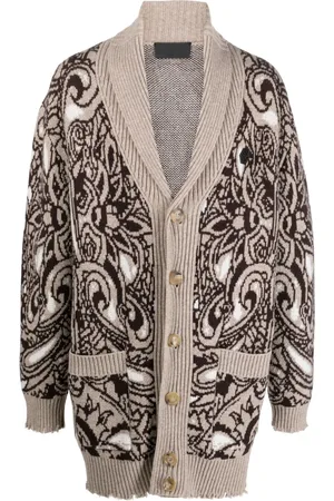 Philipp Plein Paisley-print knitted cardigan