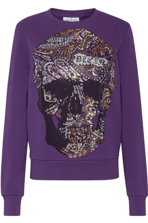 Philipp Plein Rhinestone-embellished cotton sweatshirt