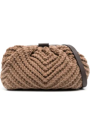 Fabiana Filippi Knitted cashmere clutch bag