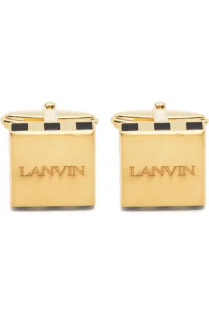 Lanvin Logo-engraved -plated cufflinks
