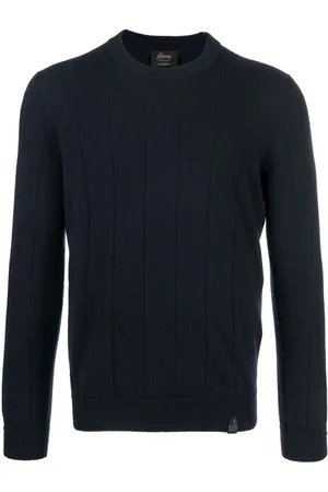BRIONI Vertical-pattern cashmere jumper