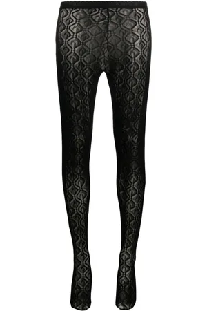 Marine Serre Moon Diamant mesh jacquard tights