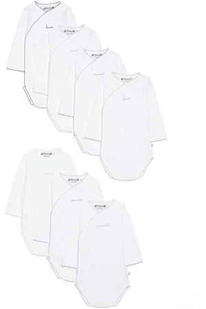 BONPOINT Seven-pack embroidered bodysuits