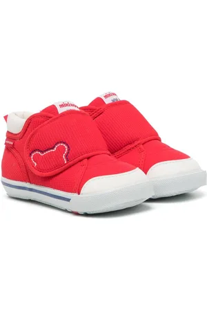 Miki House Logo-patch touch-strap sneakers
