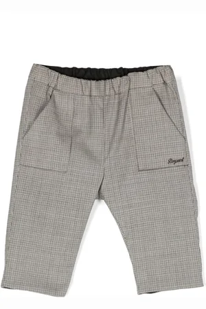 BONPOINT Houndstooth-pattern elasticated-waist trousers