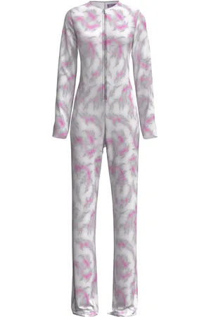 MACCAPANI Vane Ghost-print flared jumpsuit