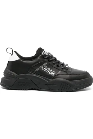 VERSACE Logo-print lace-up sneakers