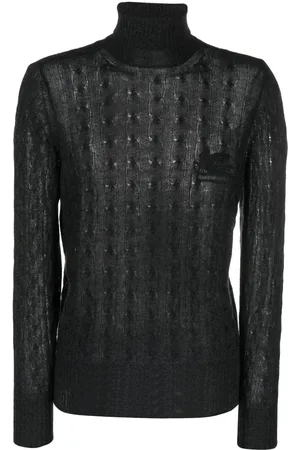 Etro Roll-neck cashmere cable-knit jumper