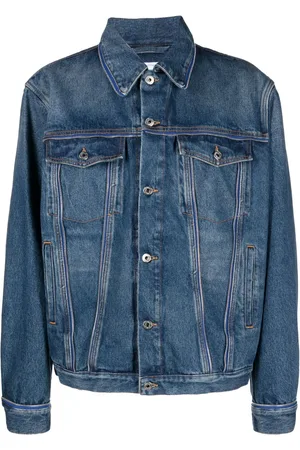 OFF-WHITE Zip-embellishment denim jacket