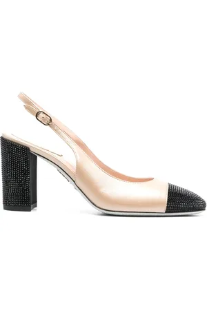 RENE CAOVILLA 80mm two-tone rhinestone-embellished pumps