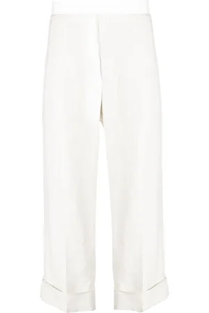 Thom Browne Turn-up linen trousers