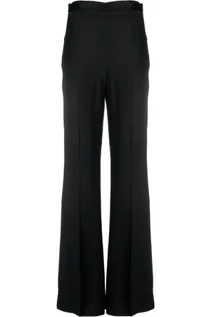 Twin-Set Satin-finish wide-leg trousers
