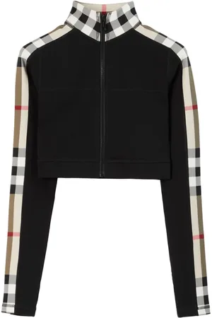 Burberry Vintage Check-panel cropped top