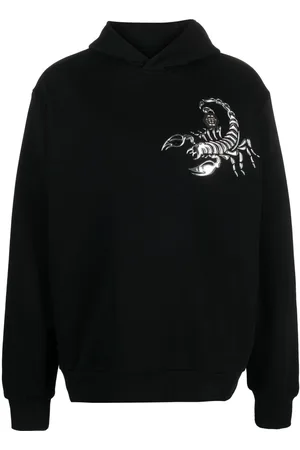 Philipp Plein Scorpion appliqué-detail cotton hoodie