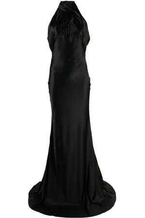 RACHEL GILBERT Audrey halterneck silk gown