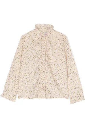 BONPOINT Cherry-motif cotton shirt