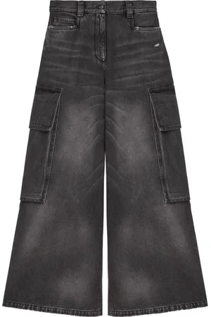 Palm Angels Low-rise wide-leg jeans