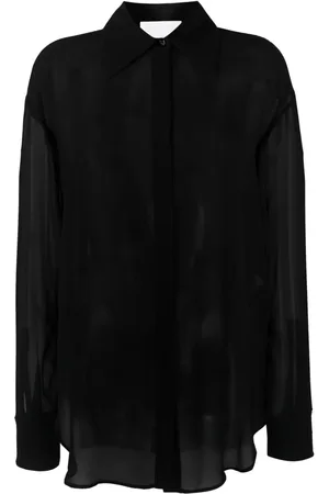 GENNY Semi-sheer silk shirt