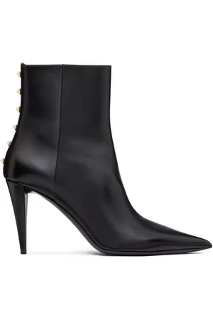 VALENTINO GARAVANI Rockstud 90mm leather ankle boots