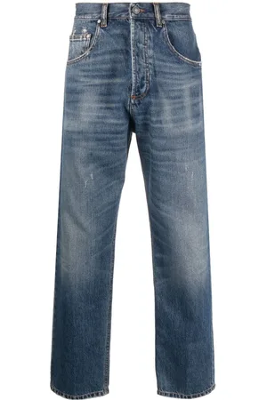 LARDINI Distressed straigh-leg jeans