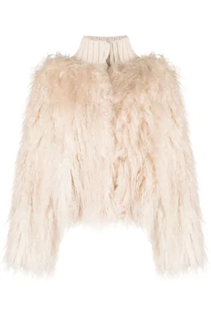 Fabiana Filippi Faux-fur detail knit jacket