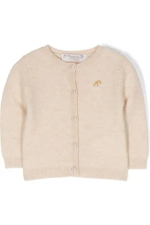 BONPOINT Floral-embroidered cashemere cardigan