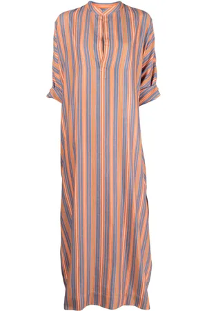 Paula Striped short-sleeve kaftan