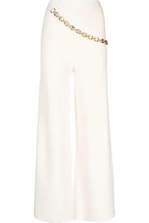 Paco rabanne Chainmail-detail wool-cashmere trousers