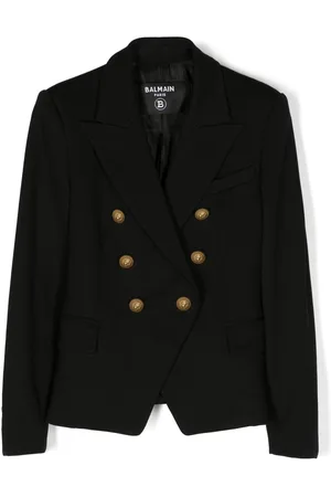 Balmain Embossed-button double-breasted blazer