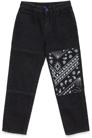 MARCELO BURLON Bandana Insert straight-leg jeans