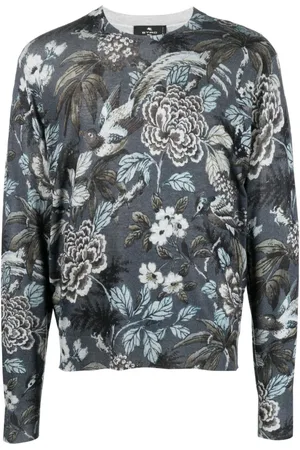 Etro Floral-print cashmere-silk sweatshirt