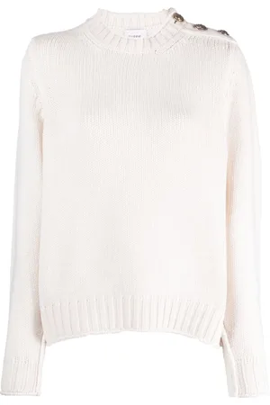 Barrie Button-detail cashmere jumper