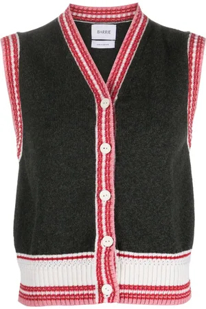 Barrie Sleeveless cashmere cardigan