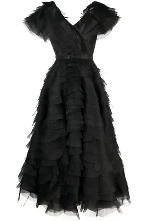 Ana Radu Tie-up ruffled maxi dress