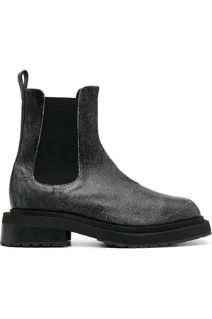 ECKHAUS LATTA Mike cracked-effect leather boots