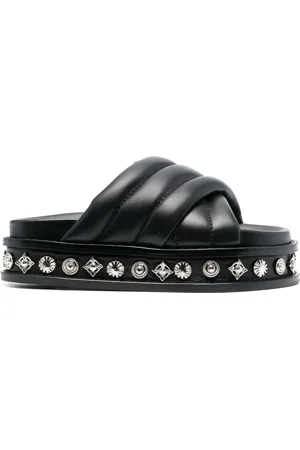 TOGA PULLA Studded 50mm leather slides