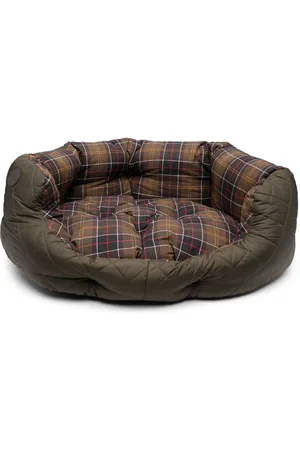 Barbour Check-pattern cotton dog bed
