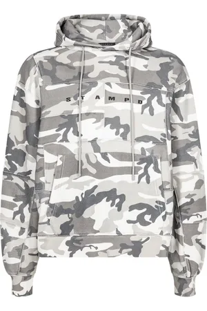 STAMPD Camouflage-print patchwork hoodie