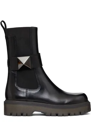 VALENTINO GARAVANI One Stud Beatle leather boots